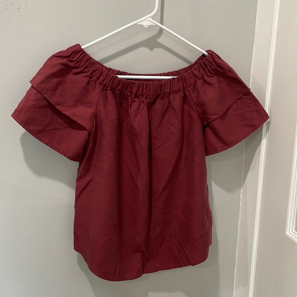 H&M women top burgundy